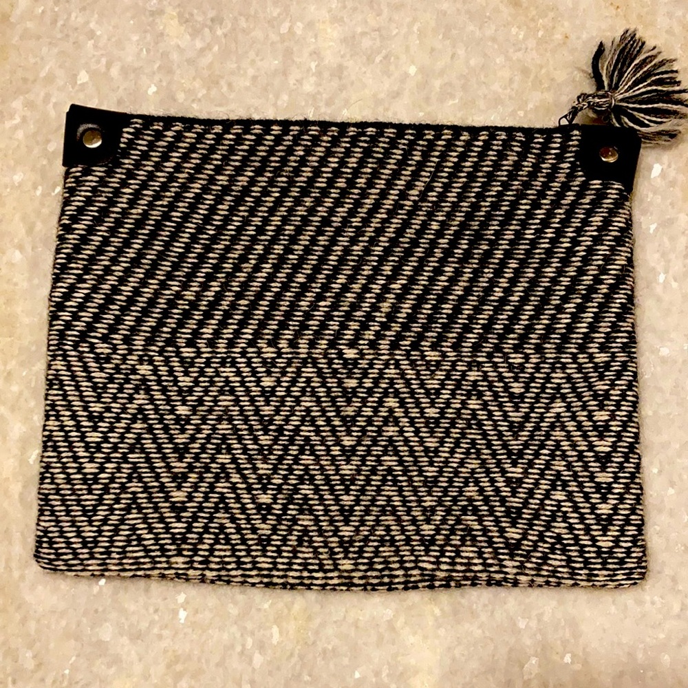 Eileen Fisher Alpaca Leather Trim Pouch